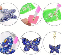 Carregar imagem no visualizador da galeria, Kit Chaveiro Borboleta com Diamantes 2024/ 1 - Pronta Entrega - Kit Completo