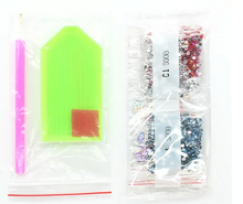 Carregar imagem no visualizador da galeria, Unicórnio 2024/5 (17cm x 17cm) - 100% Diamantes (Redondo) Com Moldura - Pronta Entrega - Kit Completo