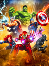 Carregar imagem no visualizador da galeria, Heróis 2025/1 (25 x 35 cm) - 100% Diamantes (Quadrado) - Pronta Entrega - Kit Completo