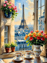 Carregar imagem no visualizador da galeria, Paris 2025/1 (25 x 35 cm) - 100% Diamantes (Quadrado) - Pronta Entrega - Kit Completo