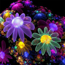 Carregar imagem no visualizador da galeria, Flores Iluminadas - 100% Diamantes (Quadrado) - Kit Completo