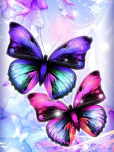 Carregar imagem no visualizador da galeria, Borboleta Esplendorosa 3 - 100% Diamantes (Kit Completo) - Pintura com Diamantes
