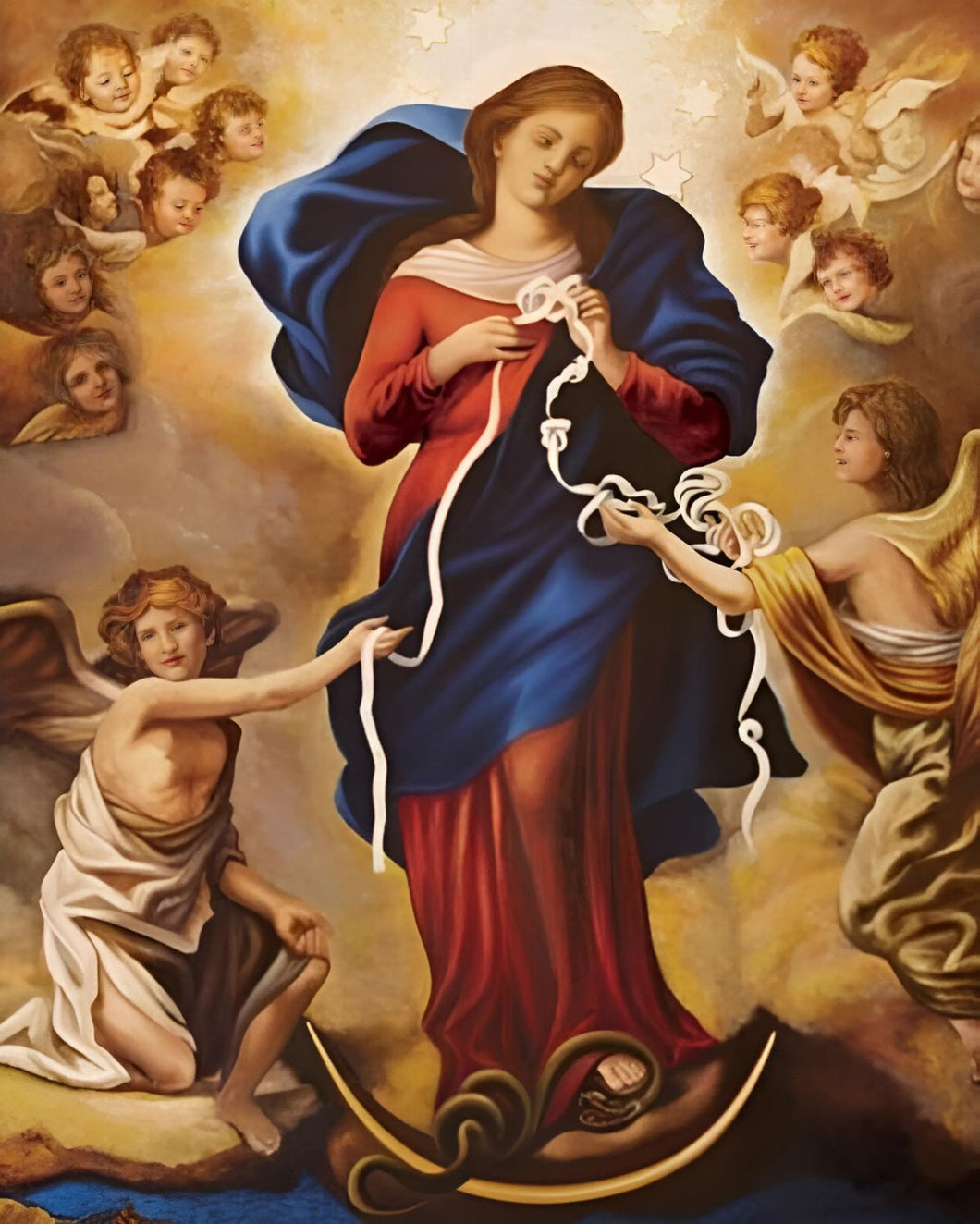 Nossa Senhora Desatadora dos Nós - 100% Diamantes (Quadrado) - Kit Completo