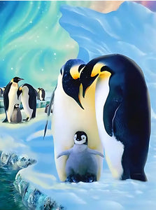 Casal de Pinguins - 100% Diamantes (Kit Completo)