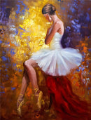 Bailarina 2 - 100% Diamantes (Kit Completo) - Pintura com Diamantes
