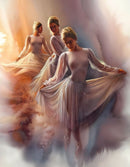 As Três Bailarinas - 100% Diamantes (Kit Completo) - Pintura com Diamantes