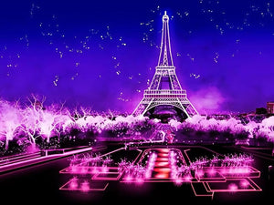 Paris Iluminada - 100% Diamantes (Quadrado) - Kit Completo
