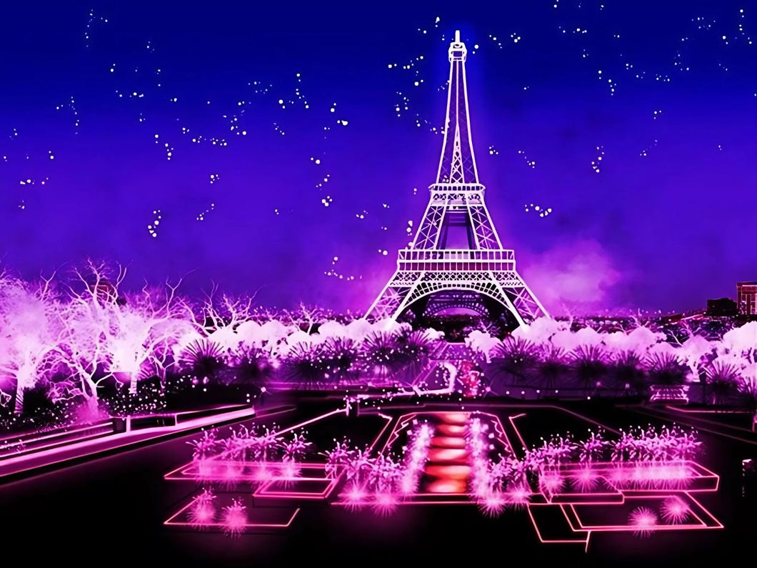 Paris Iluminada - 100% Diamantes (Quadrado) - Kit Completo