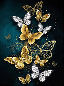 Borboletas 1 - 100% Diamantes (Kit Completo) - Pintura com Diamantes