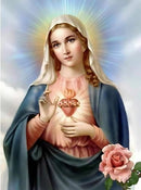 Sagrado Coração de Maria 2 - 100% Diamantes (Quadrado) - Kit Completo