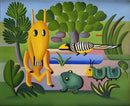 A Cuca, de Tarsila do Amaral - 100% Diamantes (Quadrado) - Kit Completo - Pintura com Diamantes