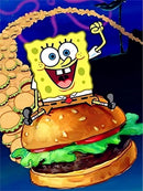Bob Esponja 4 - 100% Diamantes (Kit Completo) - Pintura com Diamantes