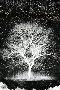 Árvore a Noite - 100% Diamantes (Quadrado) - Kit Completo - Pintura com Diamantes