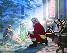 Carregar imagem no visualizador da galeria, Papai Noel e Jesus - 100% Diamantes (Kit Completo)
