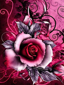 Bela Flor - 100% Diamantes (Kit Completo) - Pintura com Diamantes