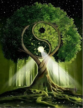 Carregar imagem no visualizador da galeria, Árvore Yin-Yang - 100% Diamantes (Kit Completo) - Pintura com Diamantes
