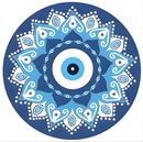 Mandala Olho Grego 2 - 100% Diamantes (Redondo) - Kit Completo