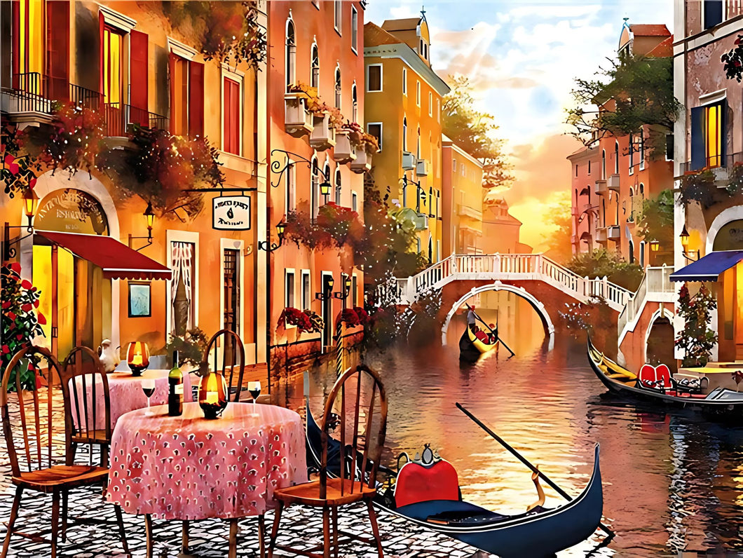 Belas Paisagens 2023/1 - 100% Diamantes (Quadrado) - Kit Completo - Pintura com Diamantes