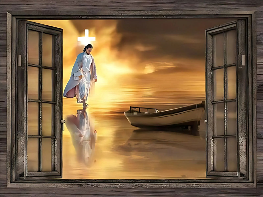 Jesus 2023/5 - 100% Diamantes (Quadrado) - Kit Completo - Pintura com Diamantes