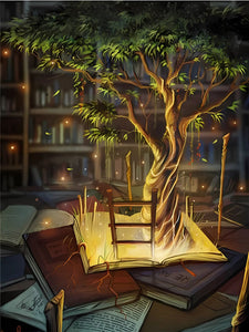 Livros e a Imaginação 2023/6 - 100% Diamantes (Quadrado) - Kit Completo - Pintura com Diamantes