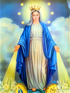 Nossa Senhora 2023/6 - 100% Diamantes (Quadrado) - Kit Completo - Pintura com Diamantes