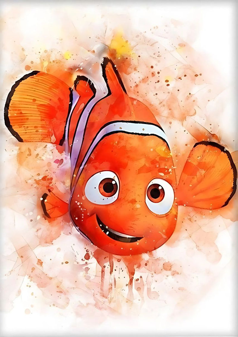 Infantil 2024/3 - Nemo - 100% Diamantes (Quadrado) - Kit Completo - Pintura com Diamantes