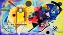 Abstrato 1 - Artista Wassily Kandinsky - 100% Diamantes (Kit Completo) - Pintura com Diamantes