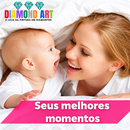 Personalize sua Foto - 100% Diamantes (Quadrados ou Redondos) - Kit Completo + EBOOK (ENVIE SUA FOTO PARA O NOSSO WHATSAPP (62) 98324-1263)
