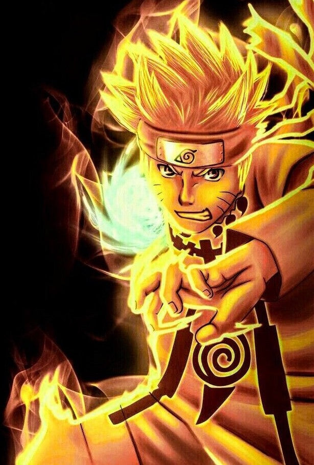 Naruto 2023/4 - 100% Diamantes (Quadrado) - Kit Completo - Pintura com Diamantes