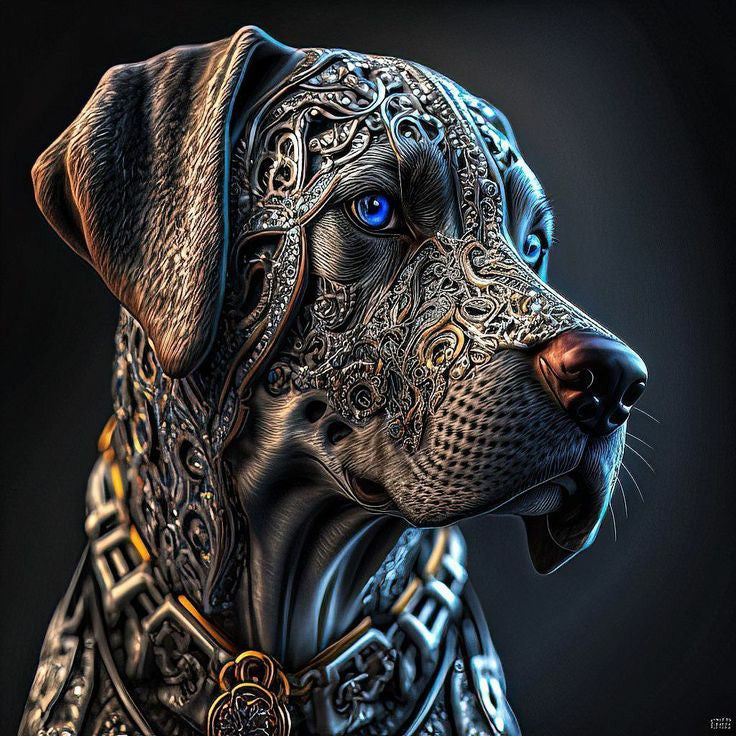 Lindos Animais 2023/7 - 100% Diamantes (Quadrado) - Kit Completo - Pintura com Diamantes