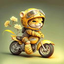 Lindos Animais 2023/9 - 100% Diamantes (Quadrado) - Kit Completo - Pintura com Diamantes