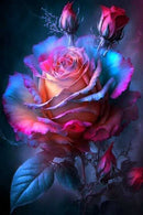 Flores 2023/13 - 100% Diamantes (Quadrado) - Kit Completo - Pintura com Diamantes