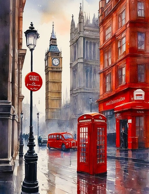 Paisagens 2024/12 - 100% Diamantes (Quadrado) - Kit Completo - Pintura com Diamantes