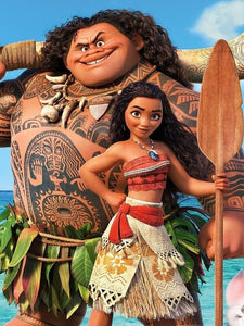 Moana 2025/01 - (30 x 40 cm) - 100% Diamantes (Quadrado) - Pronta Entrega - Kit Completo