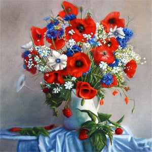 Vaso de Flor 19 - 100% Diamantes (Kit Completo)