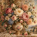 Flores 2027/21 - 100% Diamantes (Quadrado) - Kit Completo - Pintura com Diamantes