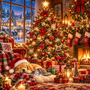 Natal 2027/22 - 100% Diamantes (Quadrado) - Kit Completo - Pintura com Diamantes