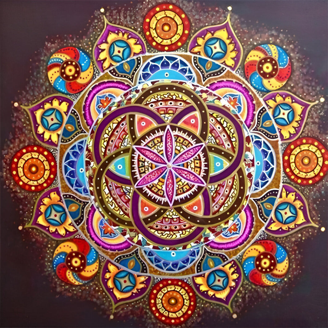 Mandala 9 - 100% Diamantes (Kit Completo)
