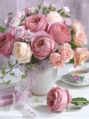 Rosas Claras 4 - 100% Diamantes (kit Completo)