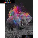 Elefante MultiCor - 100% Diamantes (Kit Completo)