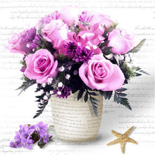 Carregar imagem no visualizador da galeria, Lindas Flores 14 - 100% Diamantes (Kit Completo)
