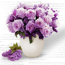 Carregar imagem no visualizador da galeria, Lindas Flores 1 - 100% Diamantes (Kit Completo)
