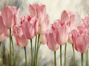 Flores Rosadas - 100% Diamantes (Kit Completo)
