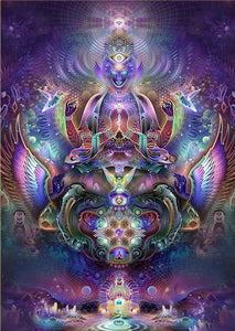Buda Colorido - 100% Diamantes (Kit Completo) - Pintura com Diamantes