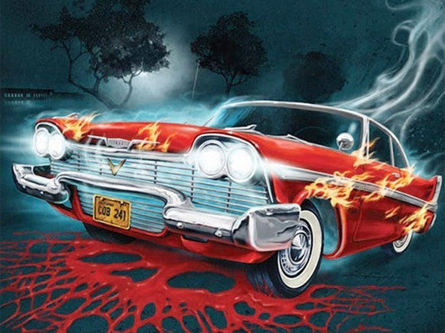Carro Antigo Vermelho - 100% Diamantes (Kit Completo)