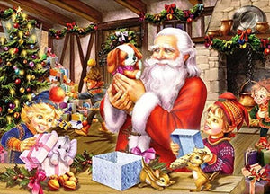 Papai Noel e Seu Pet - 100% Diamantes (Kit Completo)