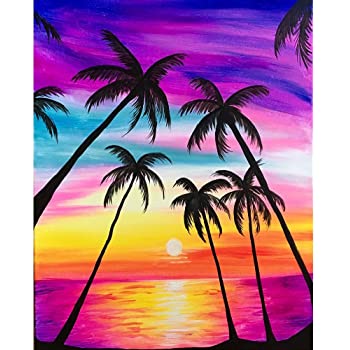 Praia 1 (25 x 35 cm) - 100% Diamantes (Quadrado) - Pronta Entrega - Kit Completo