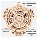 Calendário de Madeira - Série 2021 - Quebra-Cabeça 3D de Madeira Luxo