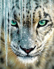 Carregar imagem no visualizador da galeria, Felino Glacial - 100% Diamantes (Kit Completo)
