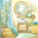 Banheiro Decoração 2023/6 - 100% Diamantes (Quadrado) - Kit Completo - Pintura com Diamantes